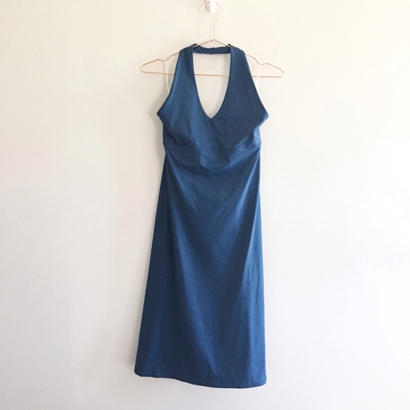 Patagonia Dresses & Skirts - Patagonia Morning Glory Teal Blue Halter Dress